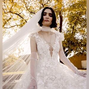 SAINT White Lace Wedding Dress